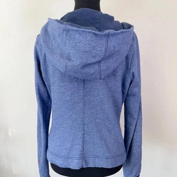 The North Face Heathered Blue  Hooded Soft Open Cardigan - Picture 3 of 16